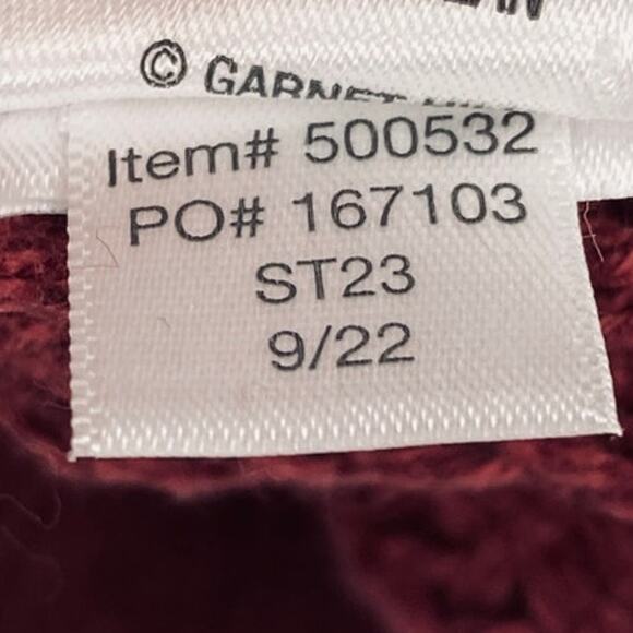 Garnet Hill Maren Linen Organic Cotton Cardigan Sweater Button Front Red Small - Picture 7 of 8